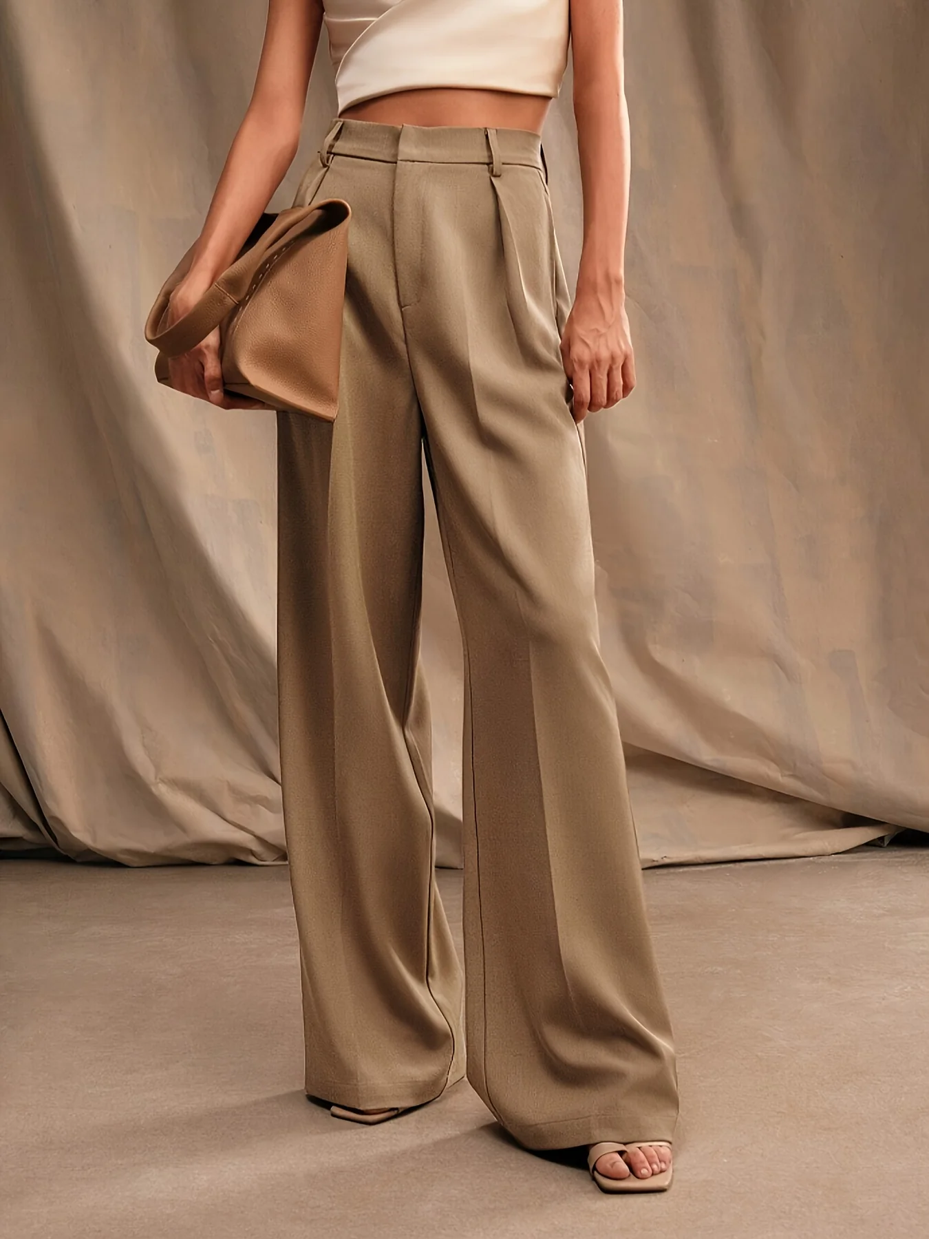 High-Waisted Wide-Leg Pants - Image 3
