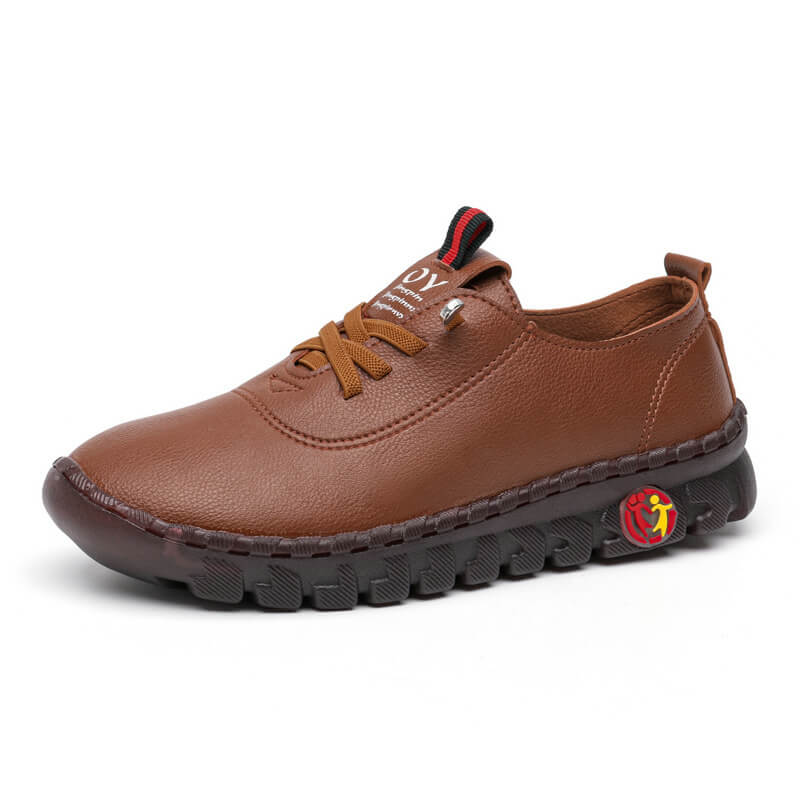 Women's All Season Vegan Leather Shoes with Treaded Soles and Lace-up - Image 6