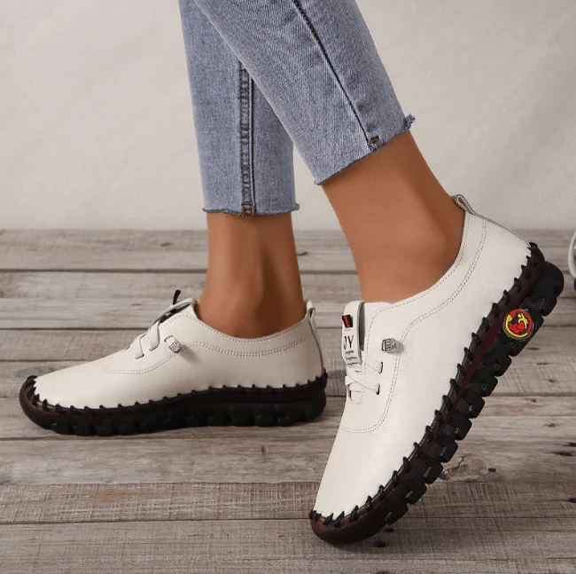 Women's All Season Vegan Leather Shoes with Treaded Soles and Lace-up - Image 7