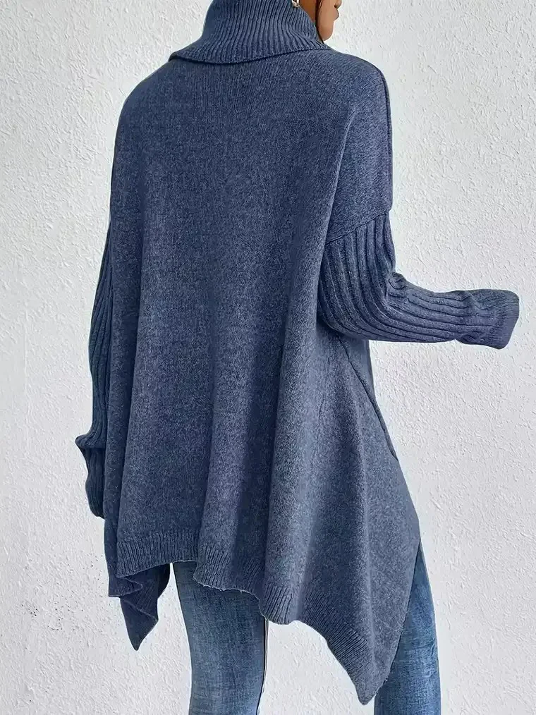 Women's Asymmetrical Hem Sweater - Image 4