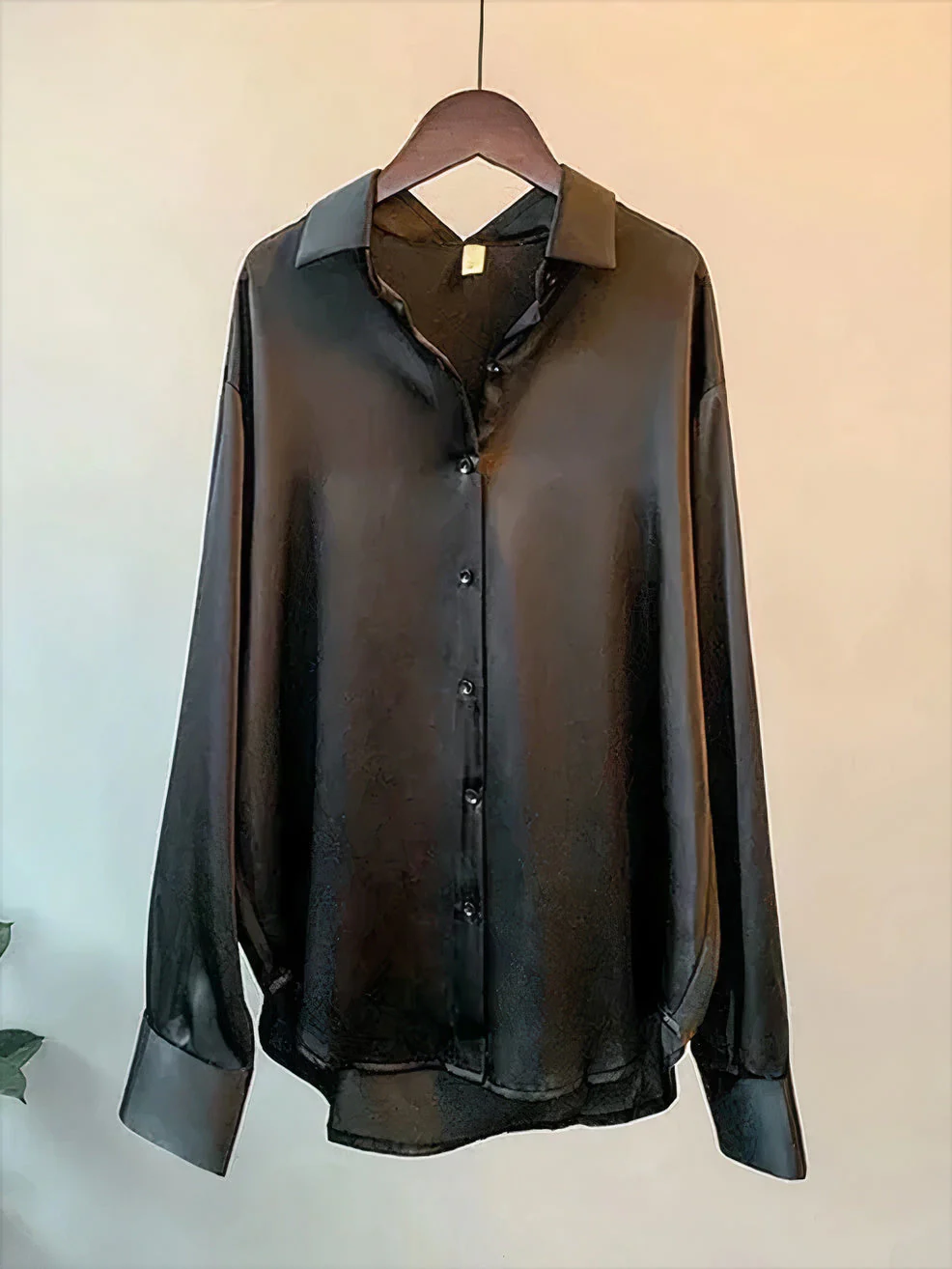 Women's Blouse with Long Sleeve and Buttons - Image 3