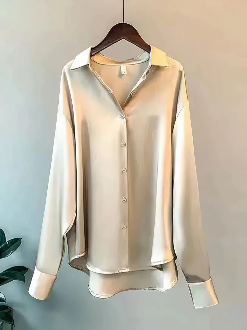 Women's Blouse with Long Sleeve and Buttons - Image 4