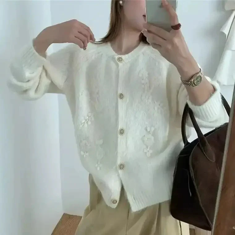 Women's Button-Front Knit Cardigan - Image 3