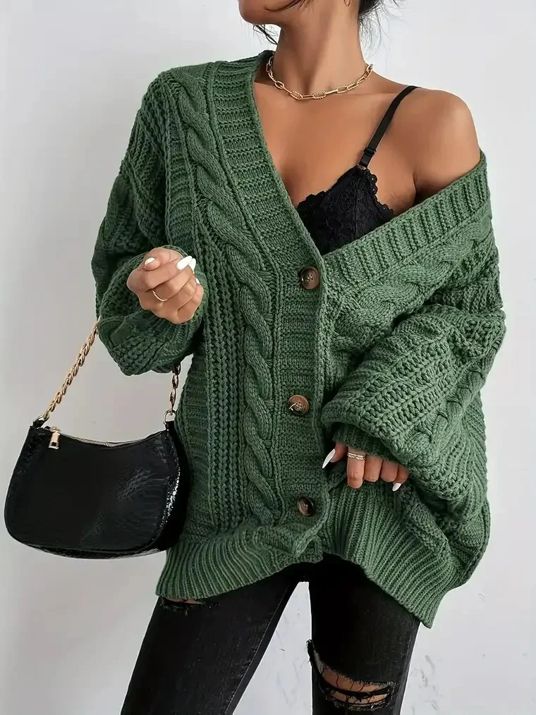 Women's Cable-Knit Cardigan - Image 3