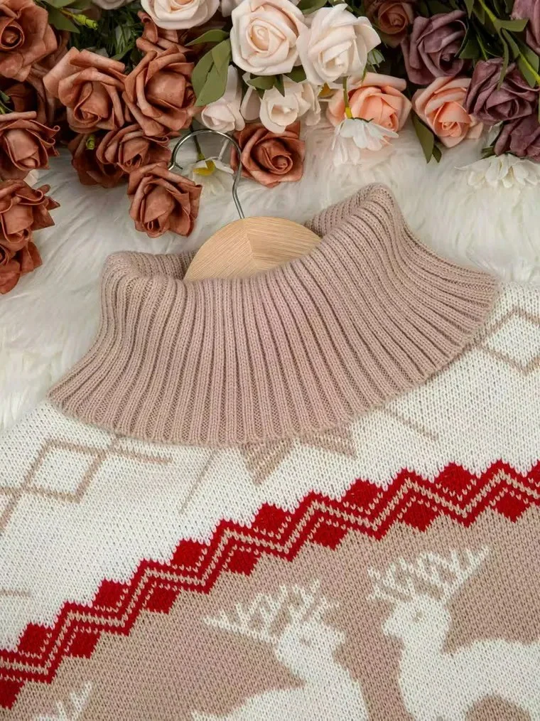Women's Christmas Poncho Sweater - Image 2