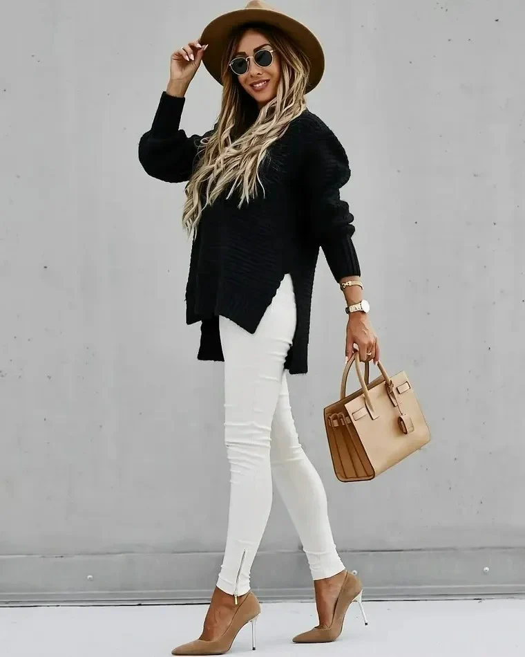 Women's Chunky Knit Sweater - Image 3