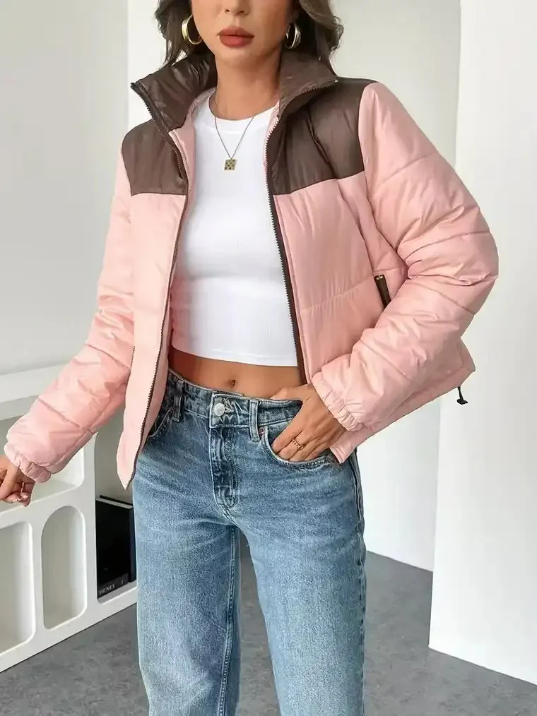 Women's Colourblock Puffer Jacket - Image 4