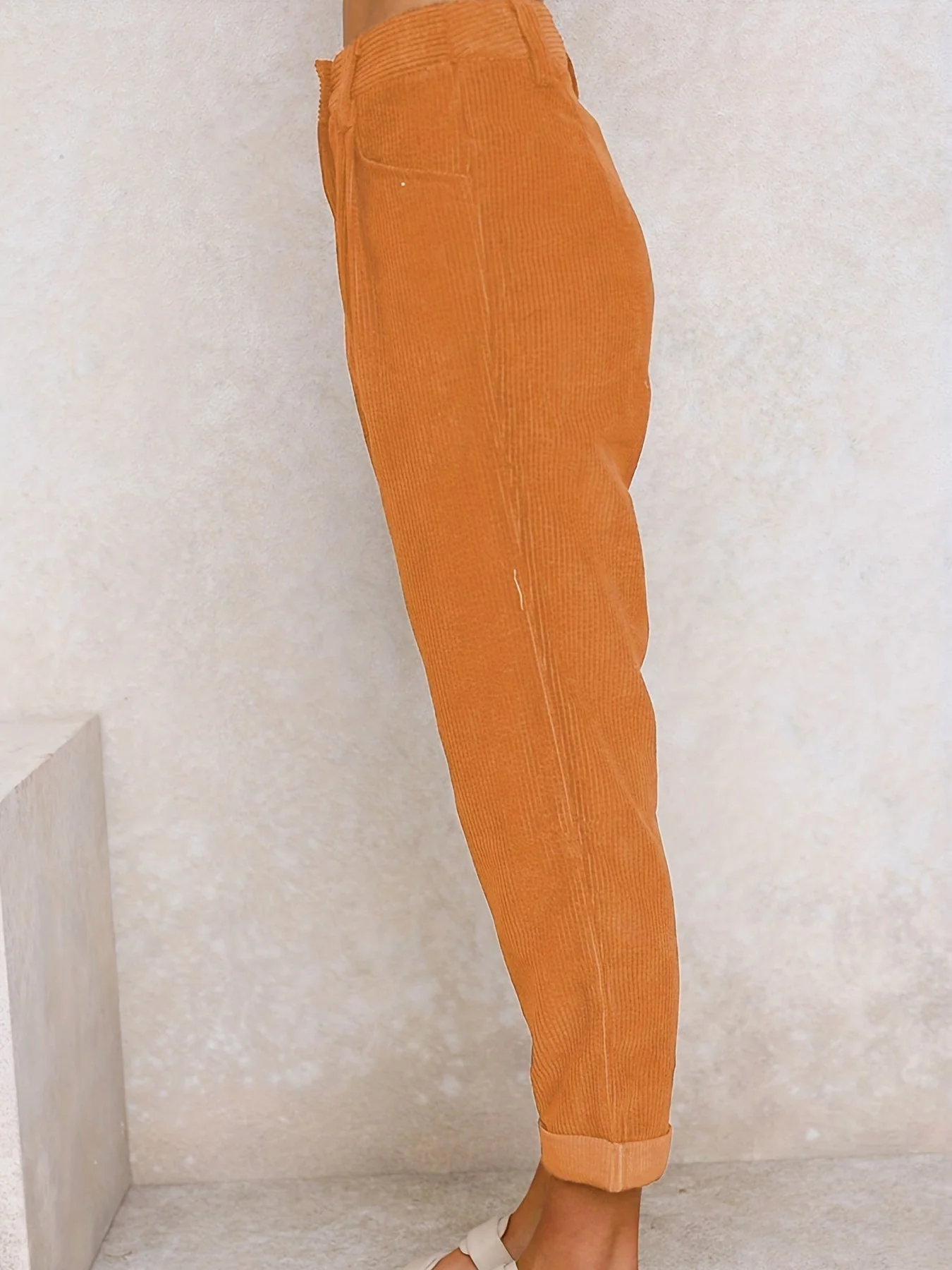 Women's Corduroy Pants with High Waisted - Image 5