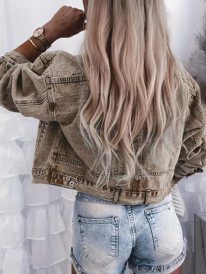 Women's Embellished Denim Jacket - Image 3
