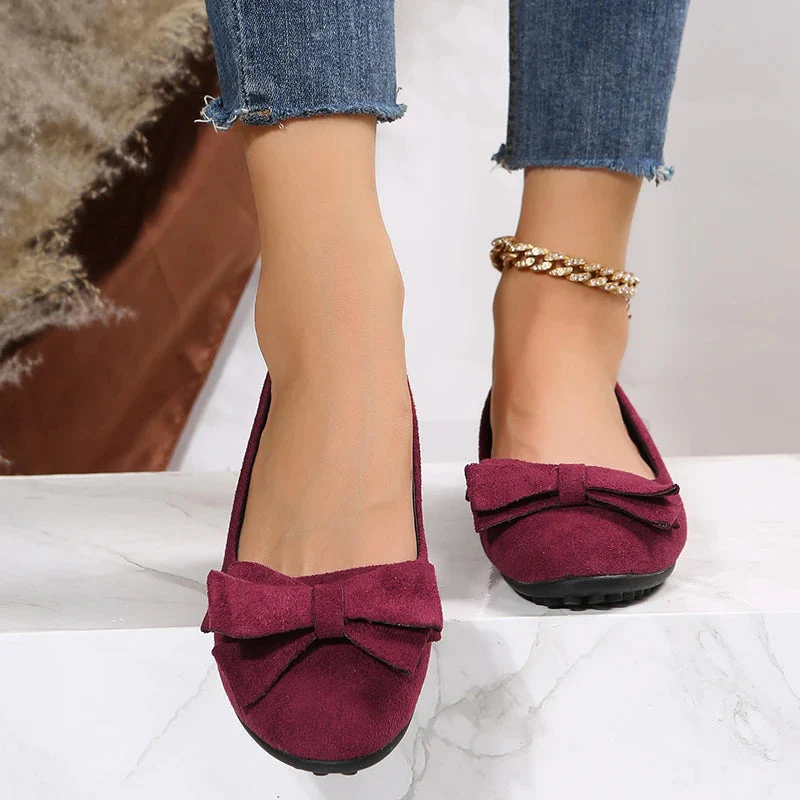 Women's Flat Shoes with Bow Design - Image 4