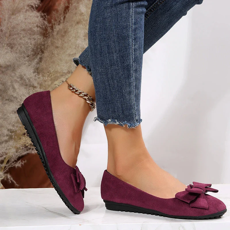 Women's Flat Shoes with Bow Design - Image 5