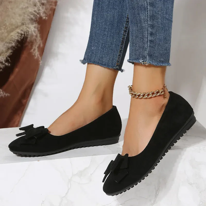Women's Flat Shoes with Bow Design - Image 6