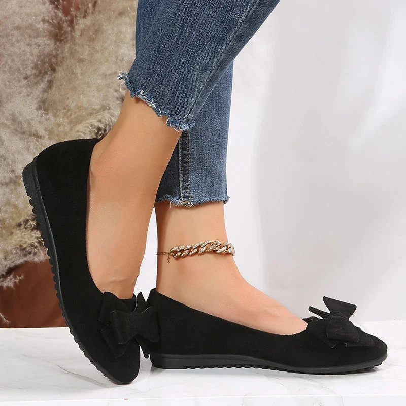Women's Flat Shoes with Bow Design - Image 7
