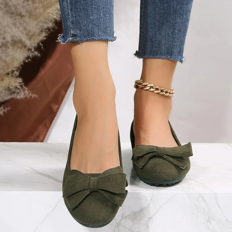 Women's Flat Shoes with Bow Design - Image 8