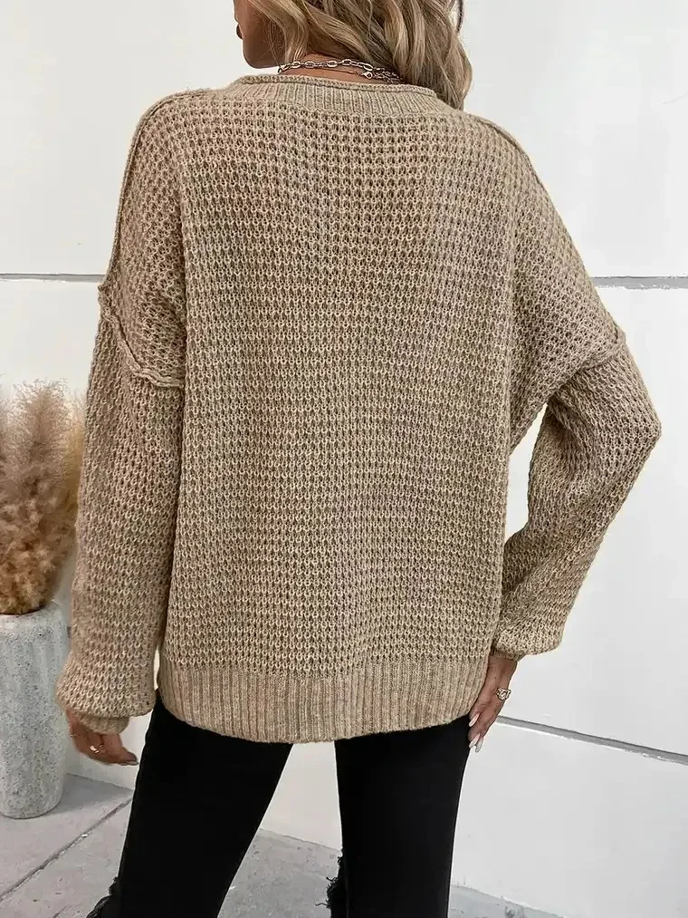 Women's Henley Neck Sweater - Image 4