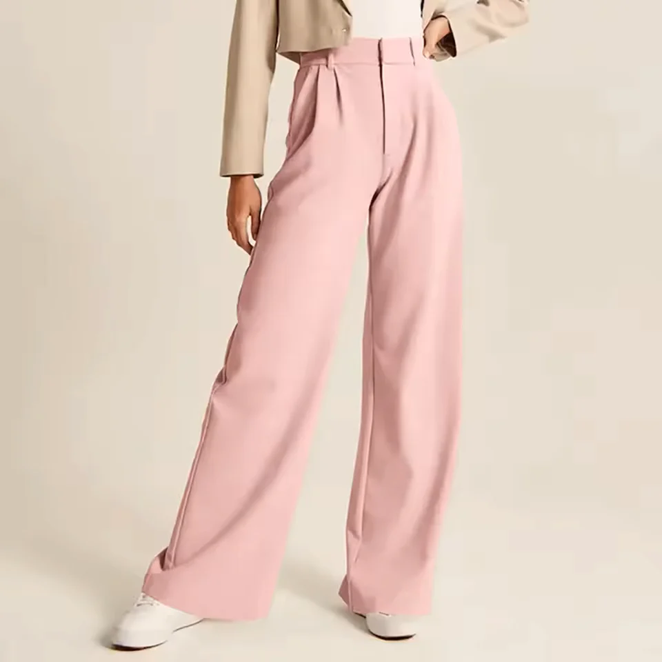 Women's High Waisted Trousers with Pockets