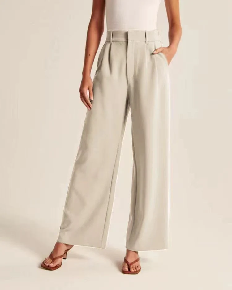 Women's High Waisted Trousers with Pockets - Image 3