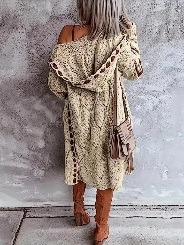 Women's Hooded Open-Front Cardigan - Image 2