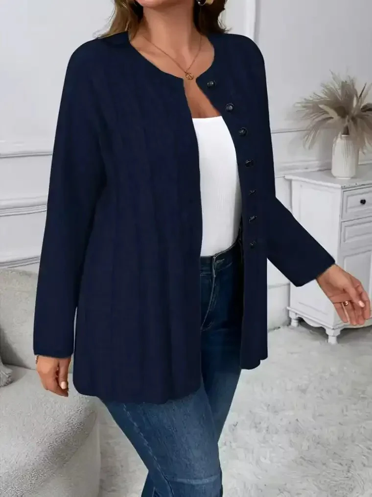 Women's Long Sleeve Cable Knit Cardigan - Image 7