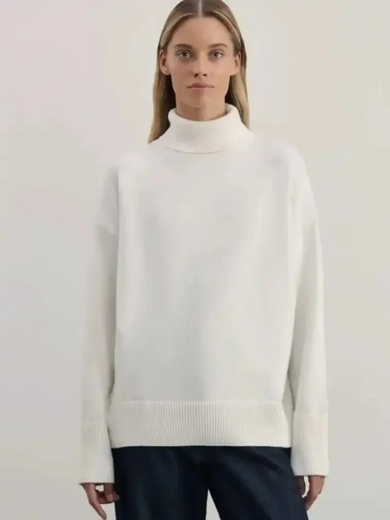 Women's Long Sleeve Turtleneck Sweater - Image 3