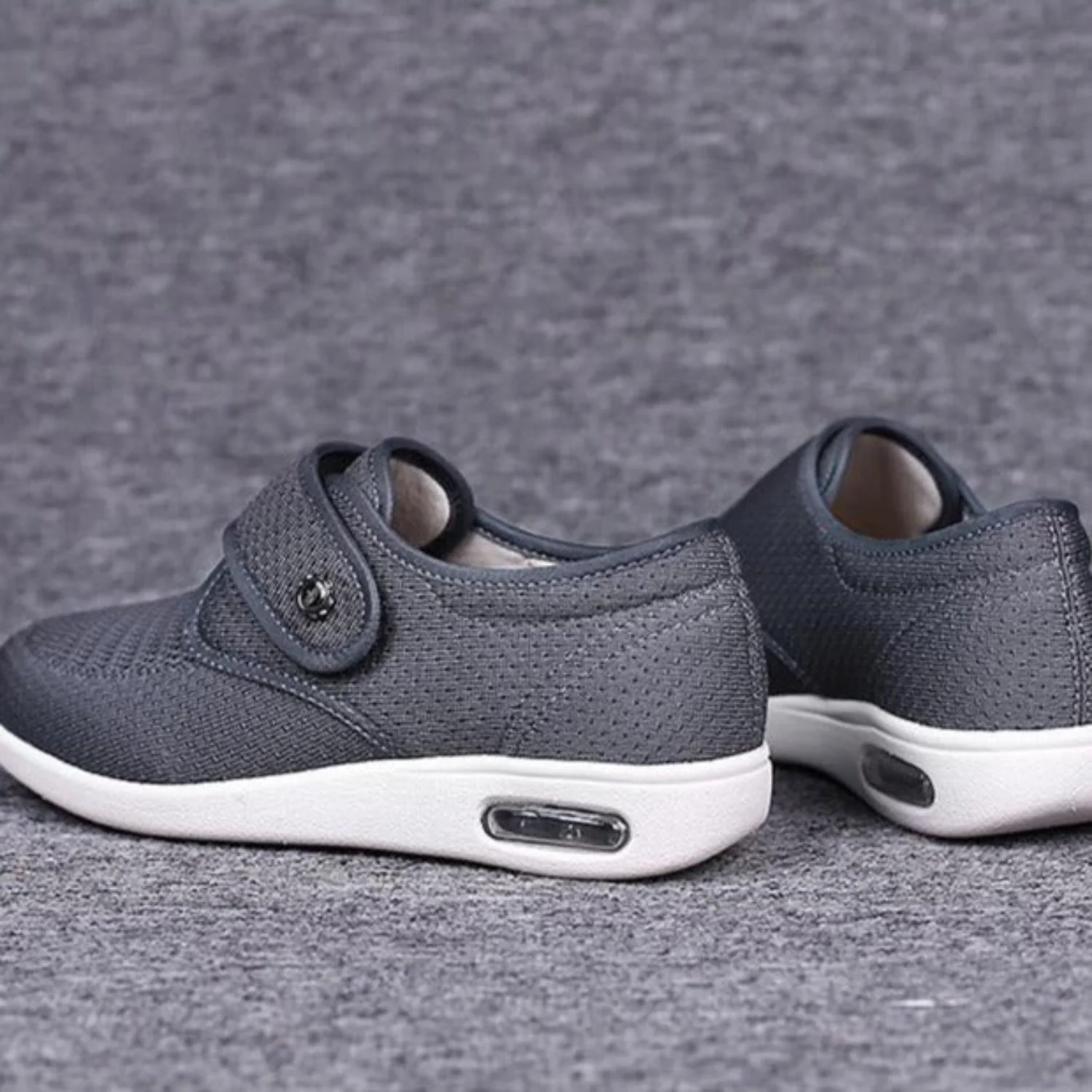 Women's Mesh Shoes with Hook and Loop Strap and Air Cushion - Image 3