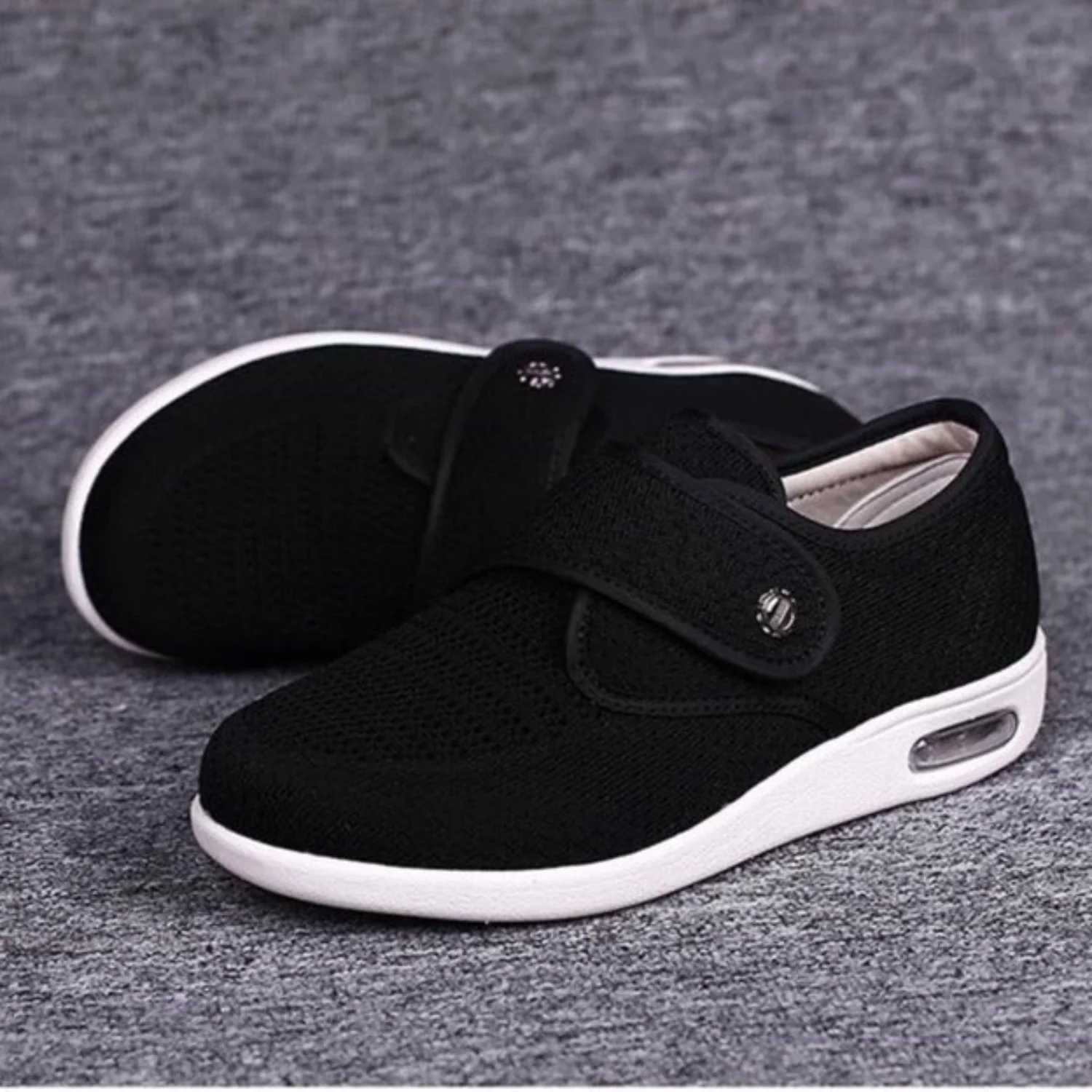 Women's Mesh Shoes with Hook and Loop Strap and Air Cushion - Image 4