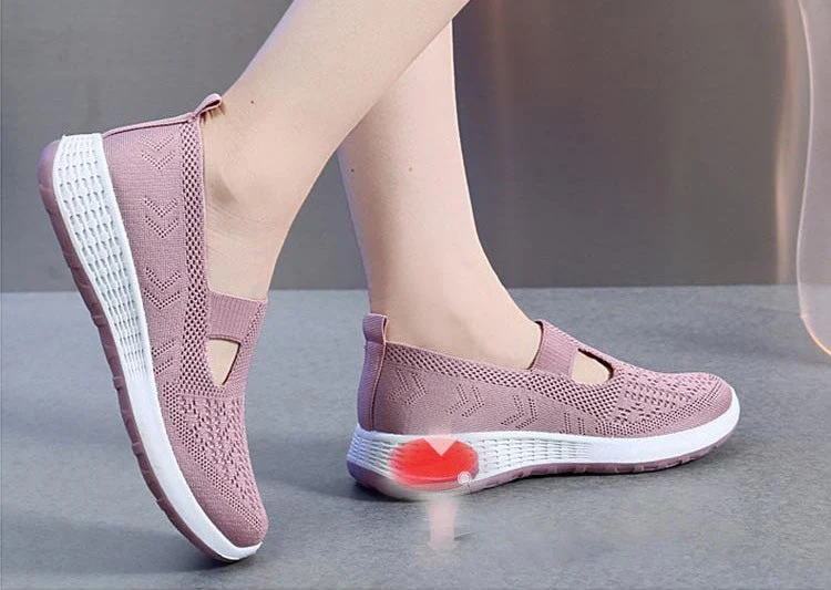 Women's Mesh Slip-on Sneakers with Cut-out Style - Image 3