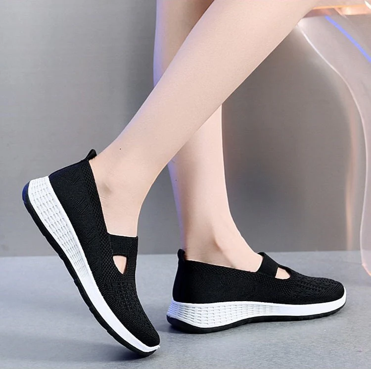 Women's Mesh Slip-on Sneakers with Cut-out Style - Image 4