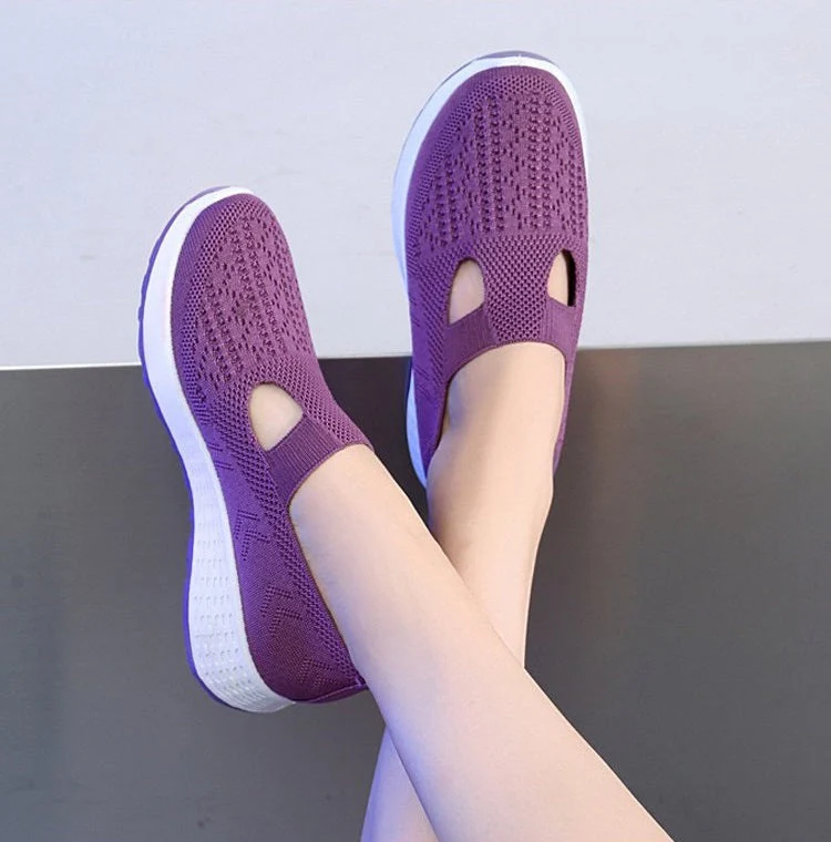 Women's Mesh Slip-on Sneakers with Cut-out Style - Image 6