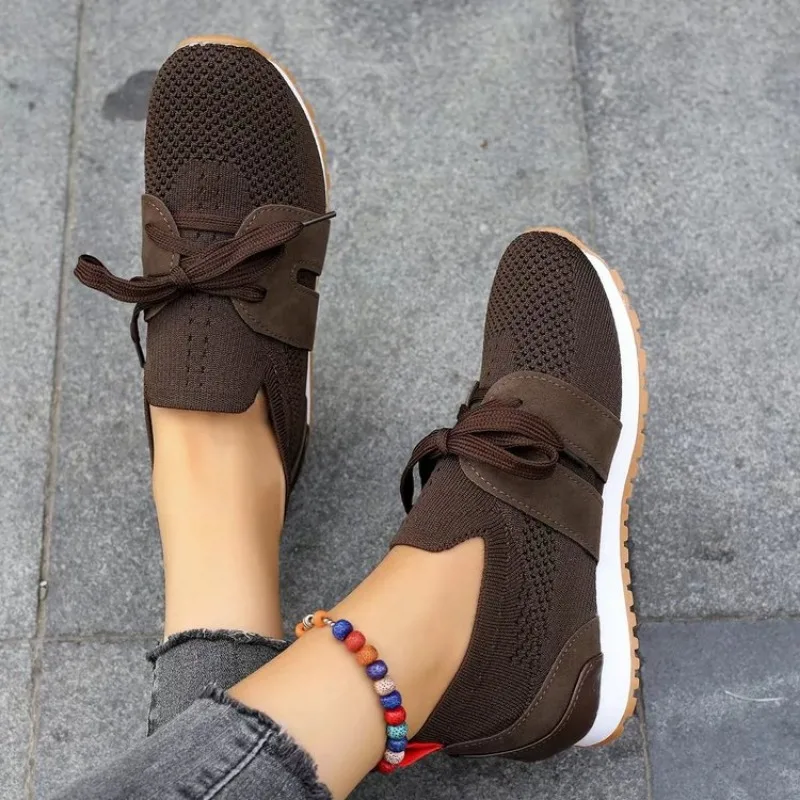 Women's Mesh Sneakers with Lace-Up - Image 3