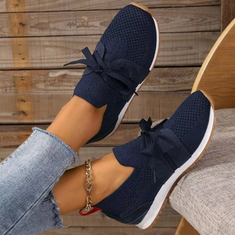 Women's Mesh Sneakers with Lace-Up - Image 4
