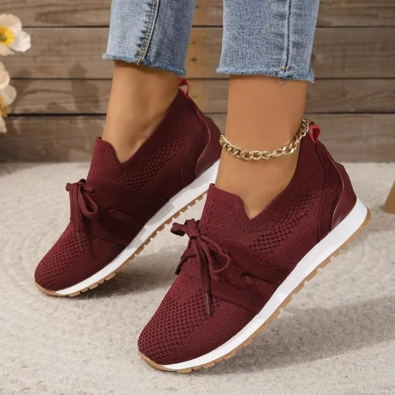 Women's Mesh Sneakers with Lace-Up - Image 5