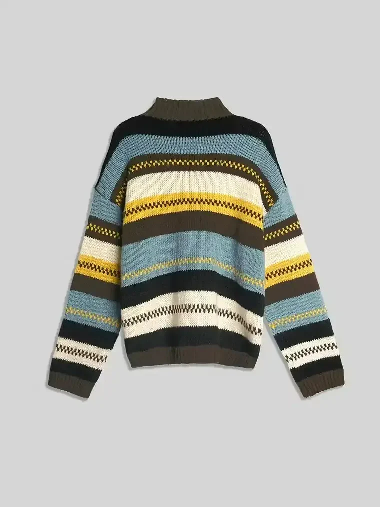 Women's Mock Turtleneck Knit Sweater - Image 2