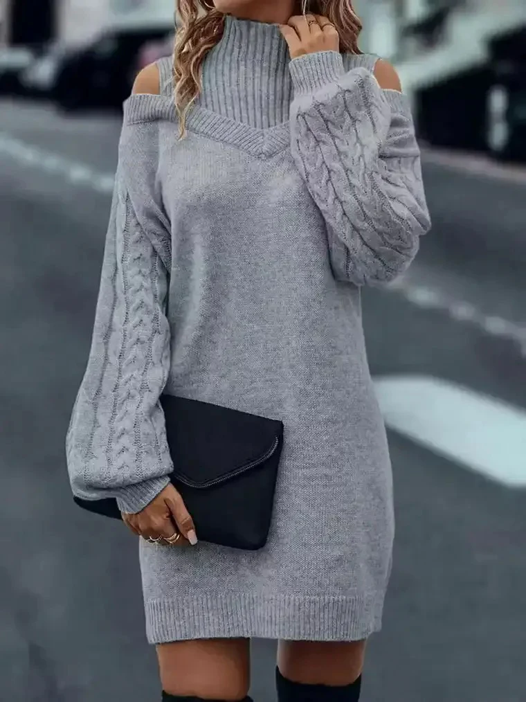 Women's Off-Shoulder Sweater Dress - Image 2