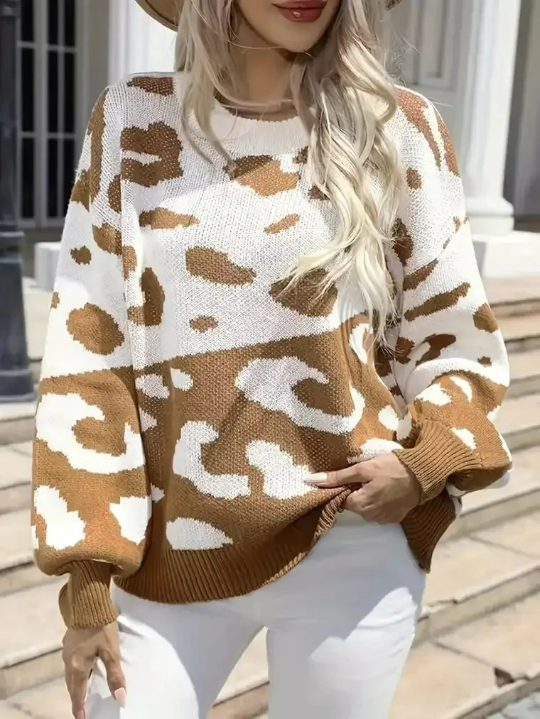 Women's Oversized Colour-Block Sweater - Image 2