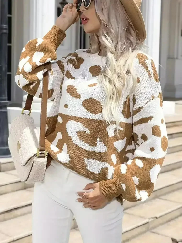 Women's Oversized Colour-Block Sweater - Image 3