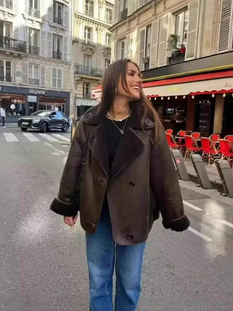 Women's Oversized Lapel Jacket