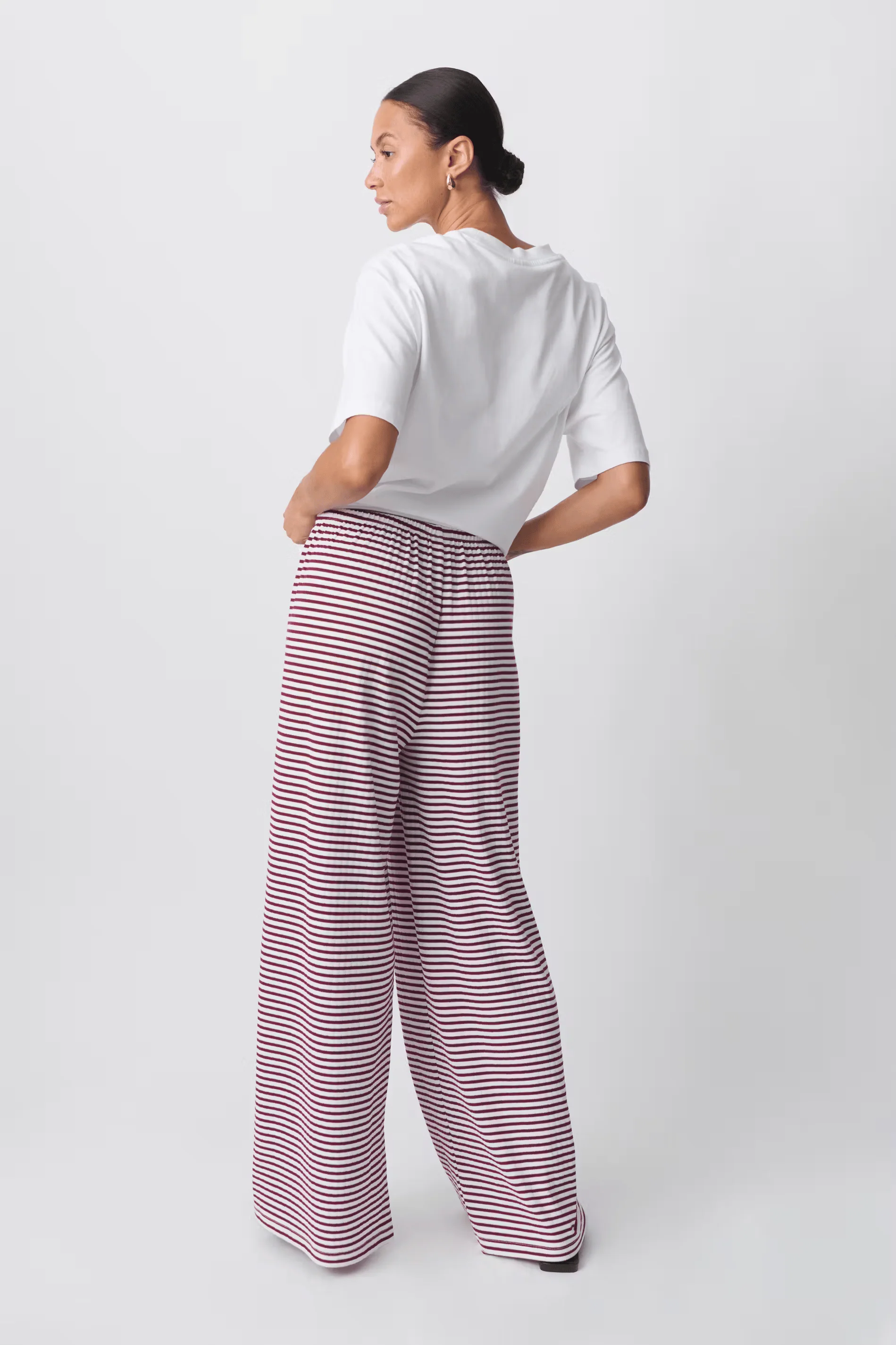 Women's Pants with Drawstring and Striped Print - Image 7