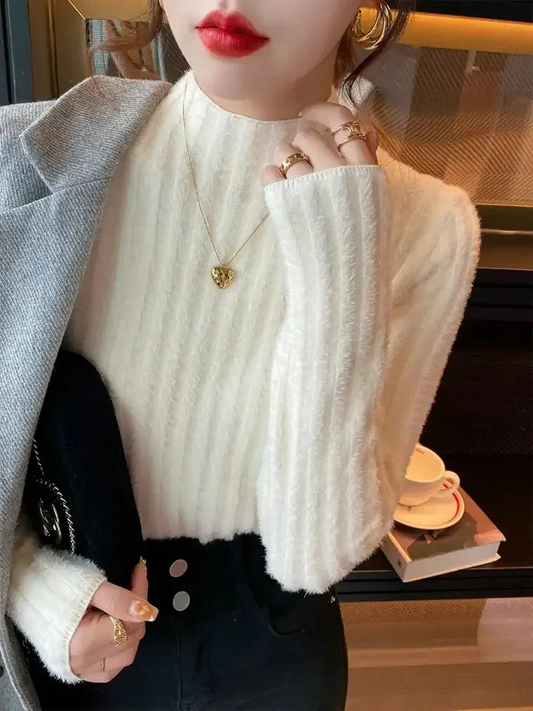 Women's Ribbed High-Neck Sweater - Image 2