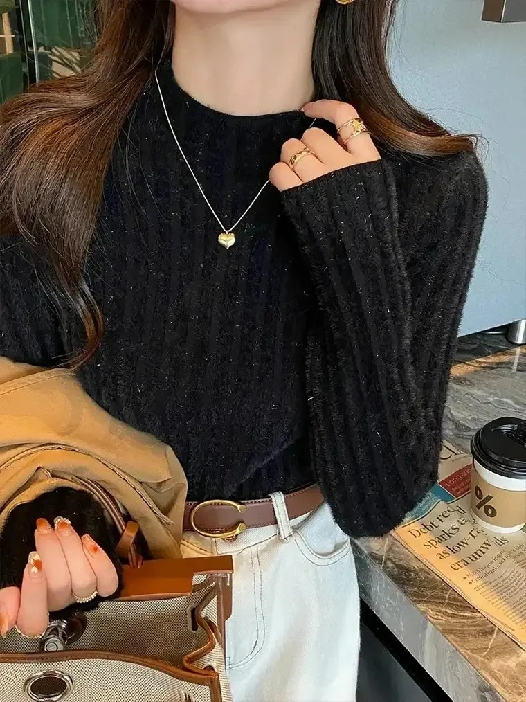 Women's Ribbed High-Neck Sweater - Image 3