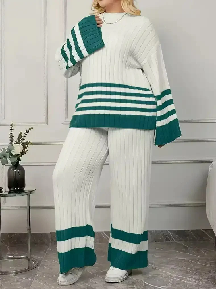 Women's Ribbed Knit Sweater Set - Image 2