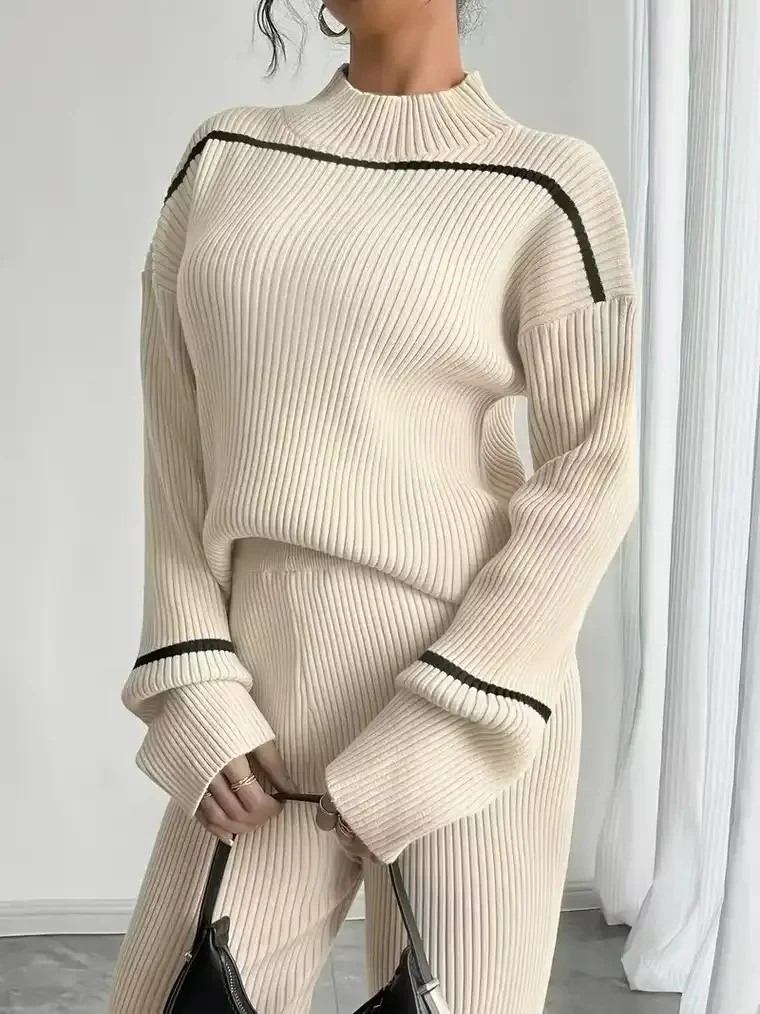 Women's Ribbed Knit Two-Piece Set - Image 2