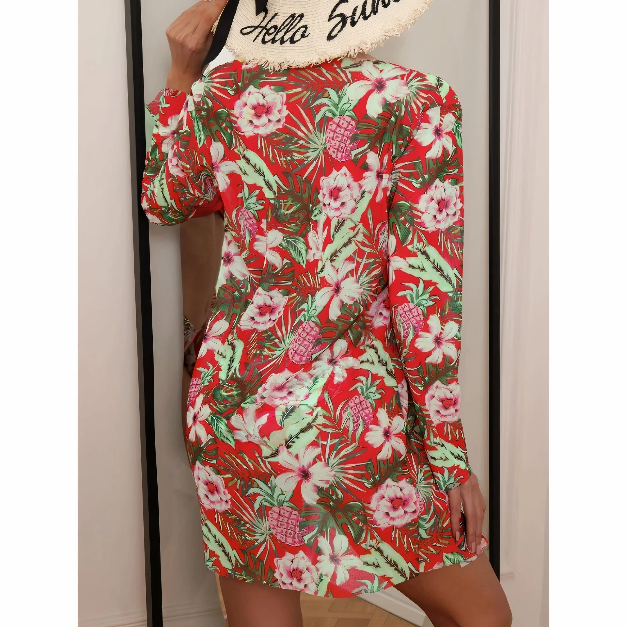 Women's Summer Bikini Set with Floral Cardigan - Image 10
