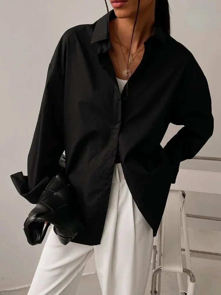 Women's Summer Blouse with Buttons and Long Sleeves - Image 4