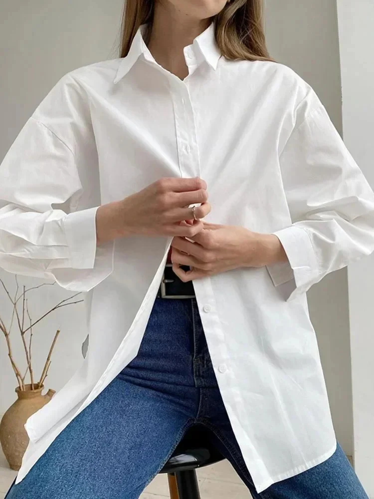 Women's Summer Blouse with Buttons and Long Sleeves - Image 5