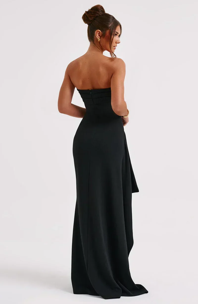 Women's Summer Formal Dress with Strapless and Slit - Image 7