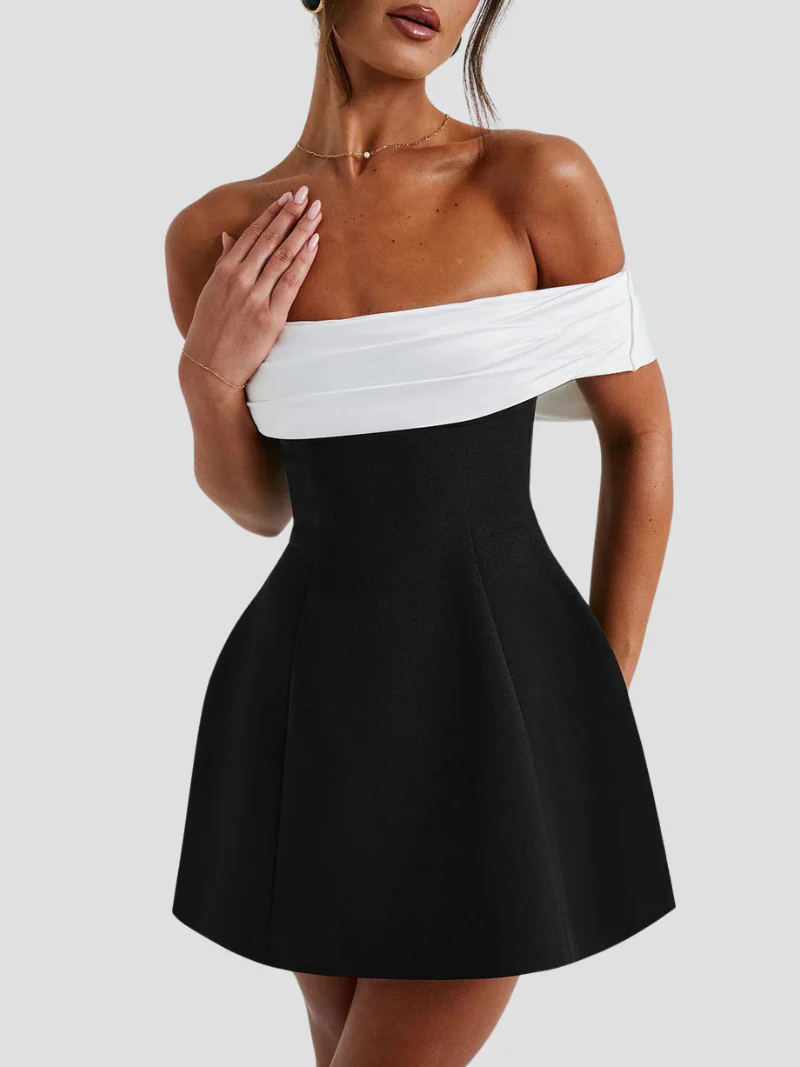 Women's Summer Formal Mini Dress with Off Shoulder and Bow Detail - Image 4