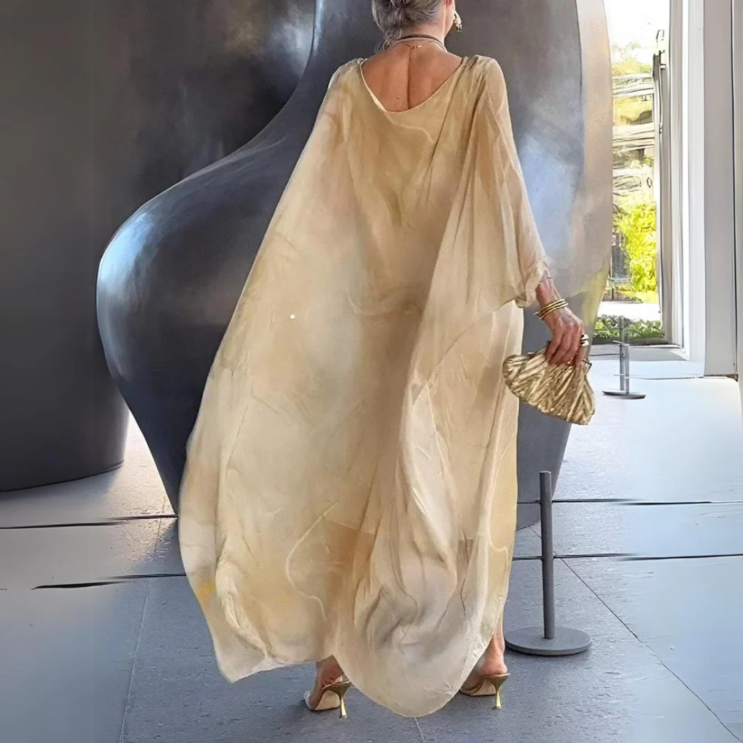 Women's Summer Kaftan Dress with Sheer Style and Printed - Image 6