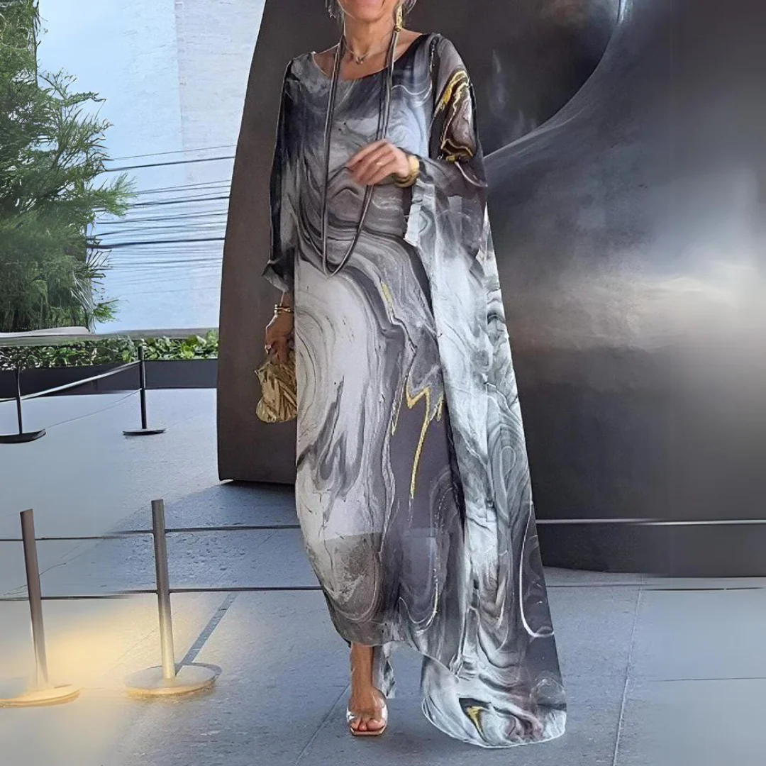 Women's Summer Kaftan Dress with Sheer Style and Printed - Image 8