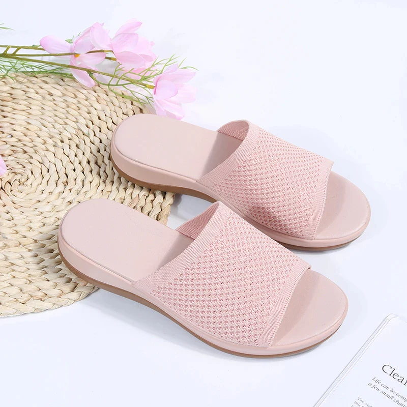 Women's Summer Mesh Slip-on Sandals with Open Toe Style - Image 5